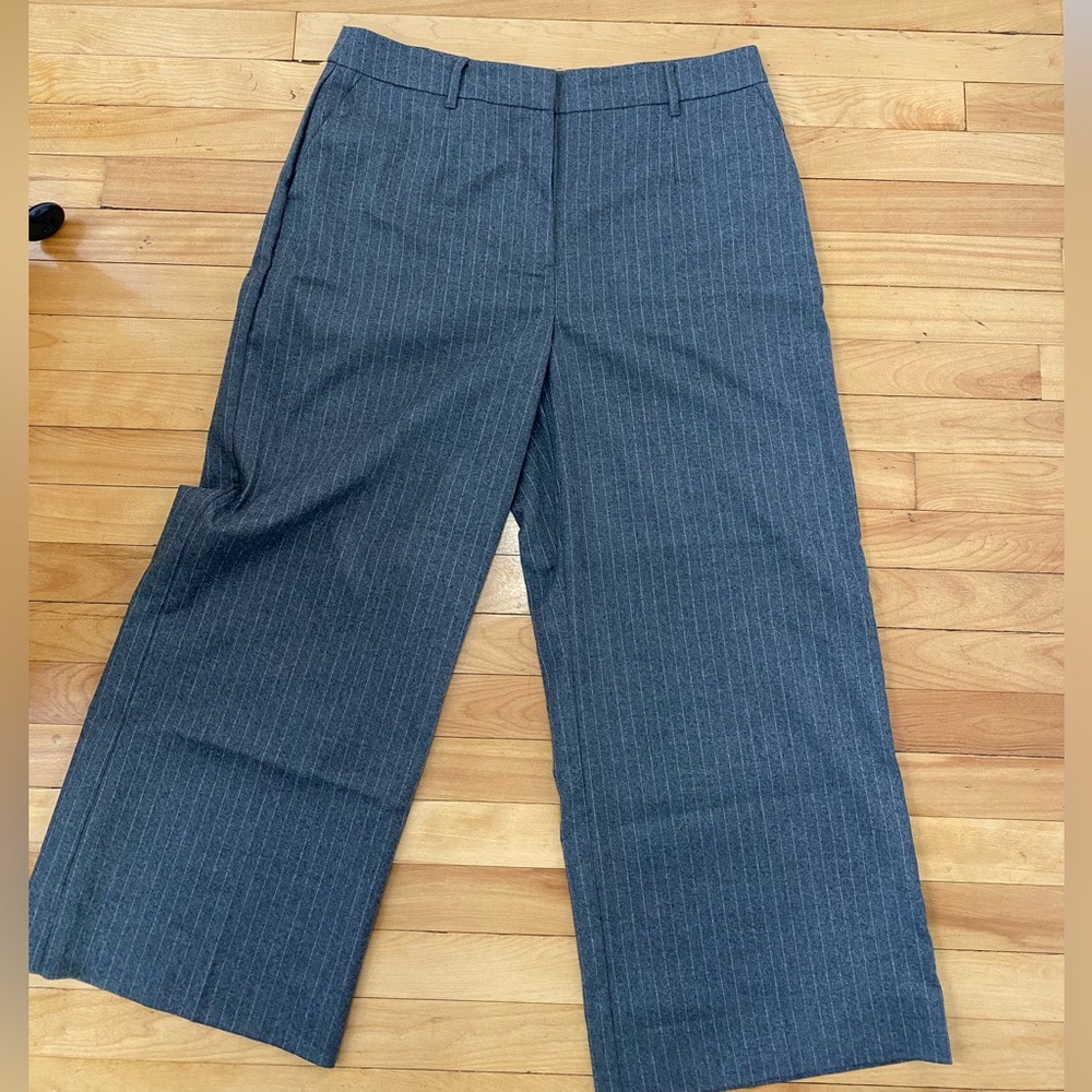 Charcoal Pinstripe Winter Trousers - Picture 3 of 8